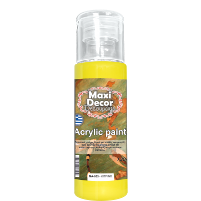 Ακρυλικό Χρώμα 130ml Maxi Decor Κίτρινο MA055_MA055130